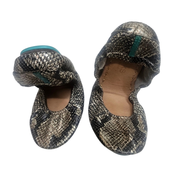 Tieks Gavriela Leather Snakeskin Ballet Flats Women's 5 - Picture 2 of 9